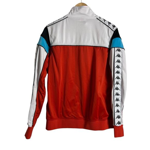 Kappa Banda Merez Men’s Red Colorblock Zip Up Track Jacket Size Small - Picture 5 of 7